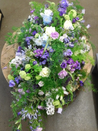 Blues & Purples Wild Style Coffin Spray