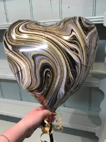 Marbles Heart Foil Balloon