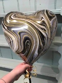 Marbles Heart Foil Balloon