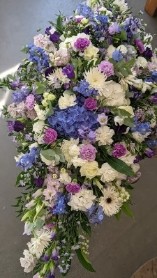 Purple & Blue Coffin Spray