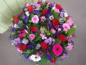 Red, Purple & Pink Wreath