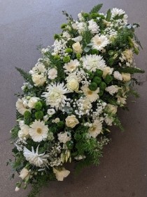 White & Green Coffin Spray