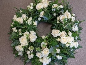 White Rose Wreath