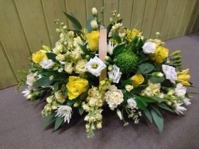 Yellow, Green & White Basket