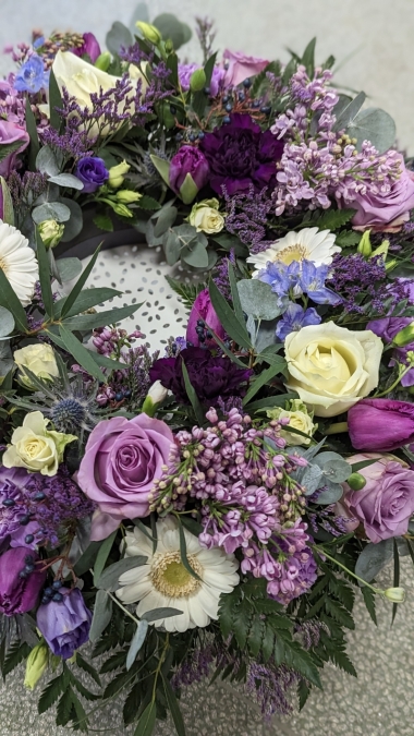 Purple & White Wreath